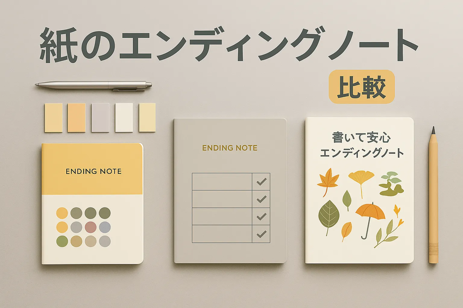 紙のエンディングノートの比較