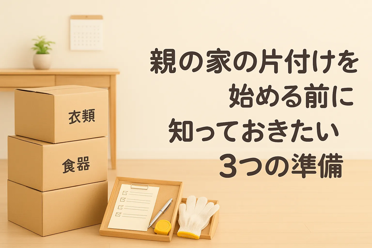 親の家の片付けを始める前に知っておきたい3つの準備